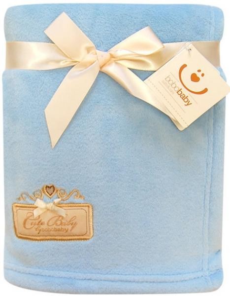 Bobobaby KCSN-07 Detská deka s aplikáciou 76x102cm Modrá ks