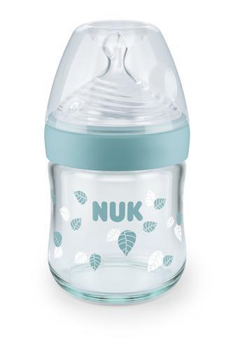 Nuk Kojenecká fľaša sklenená Nature Sense silikón 120 ml, 0-6m Zelená ks