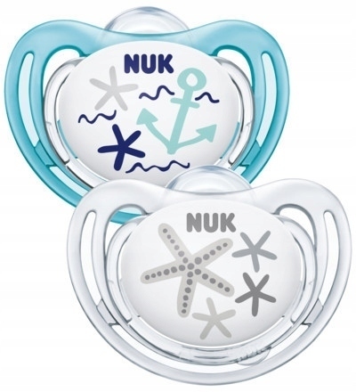 NUK Silikónový Cumlík Freestyle beach s púzdrom 2ks, 0-6m Modrá ks