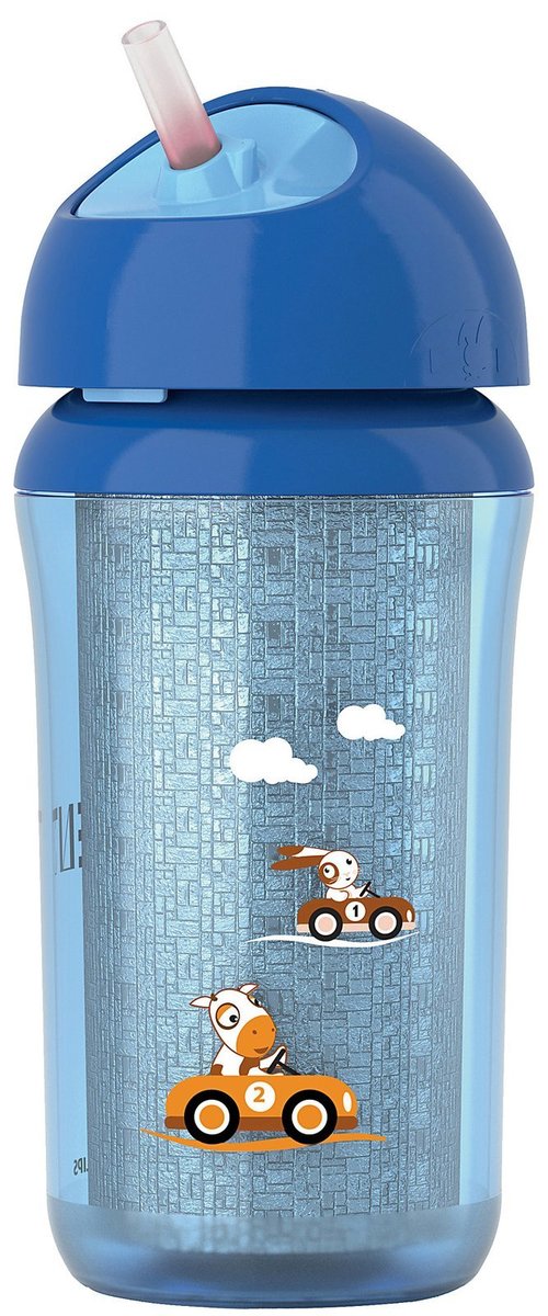 AVENT IZO hrnček so slamkou 260 ml modrá