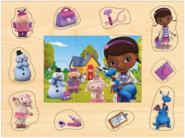 Drevené Puzzle-vkladacka dr. Plyšáková