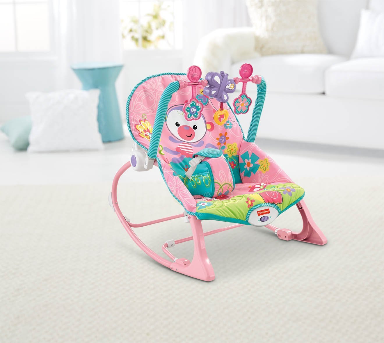 Fisher Price BG Sedačka od bábätka po batoľa Rainforest pre dievča