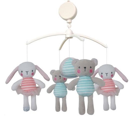 BabyMix kolotoč nad postieľku zajačiky