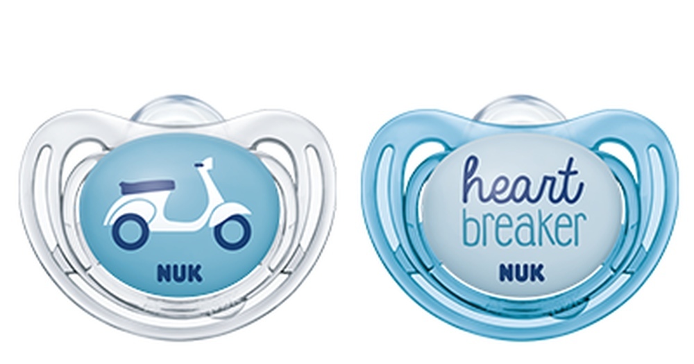 NUK Silikónový Cumlík Freestyle chlapec 2ks, 6-18m