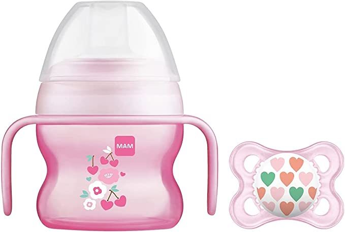 MAM hrnček Starter Cup ružová 150ml, 4m+ + cumlík
