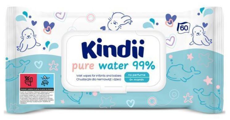 Cleanic Kindii Vlhčené utierky pure water 99%