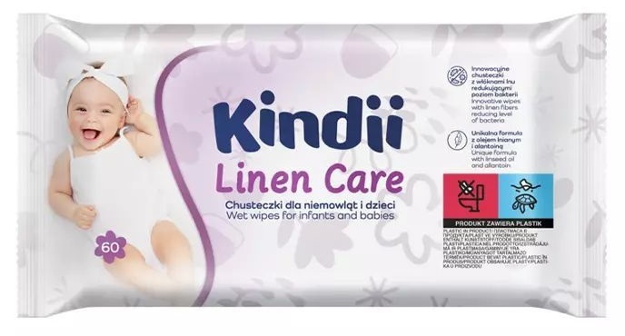 Kindii Vlhčené utierky LINEN CARE 60ks