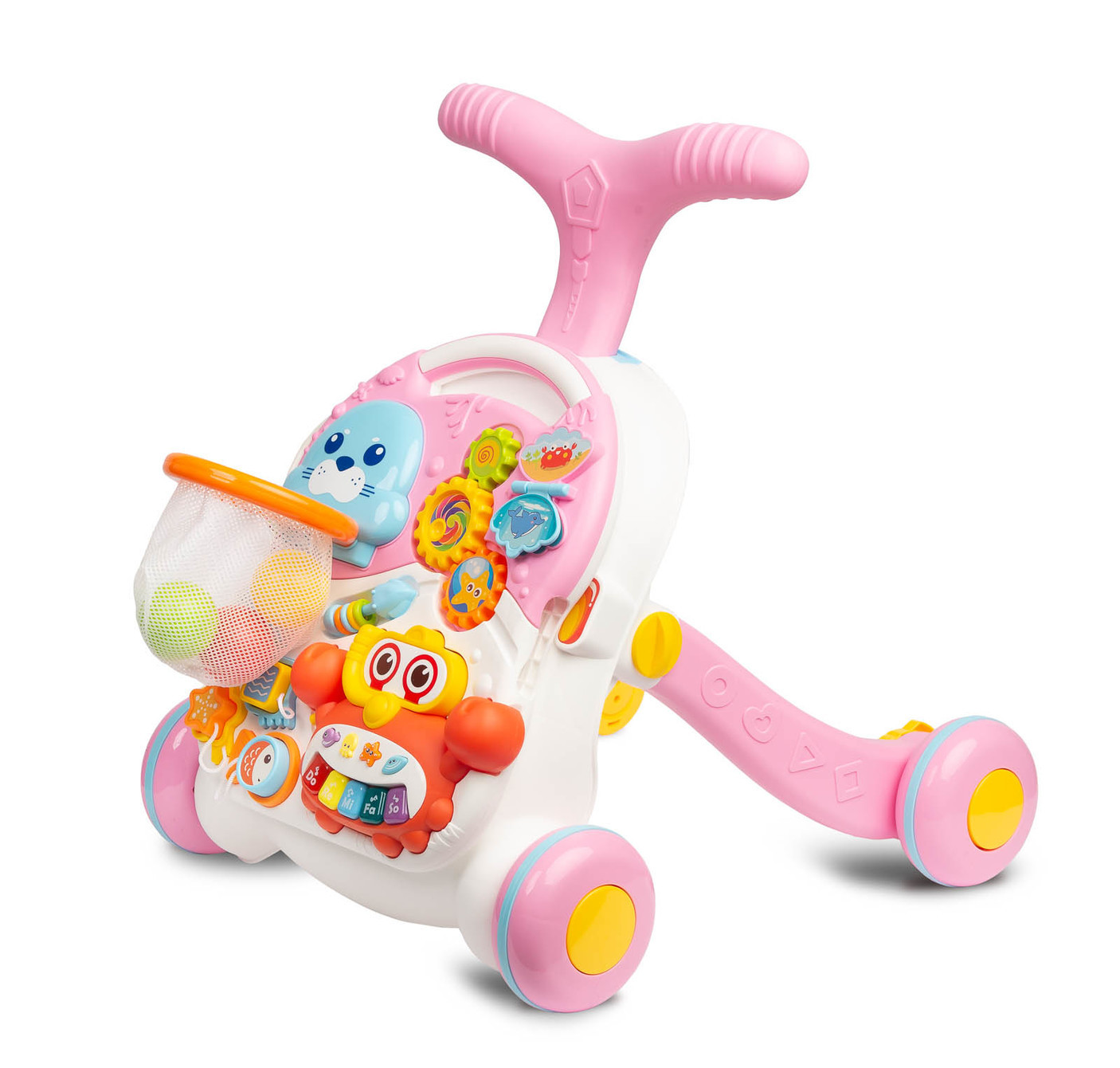 Toyz chodítko-stolček 2v1 SPARK ružové