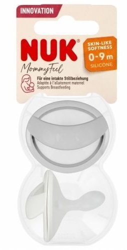 NUK MommyFeel cumlík grey 0-9m 2 ks