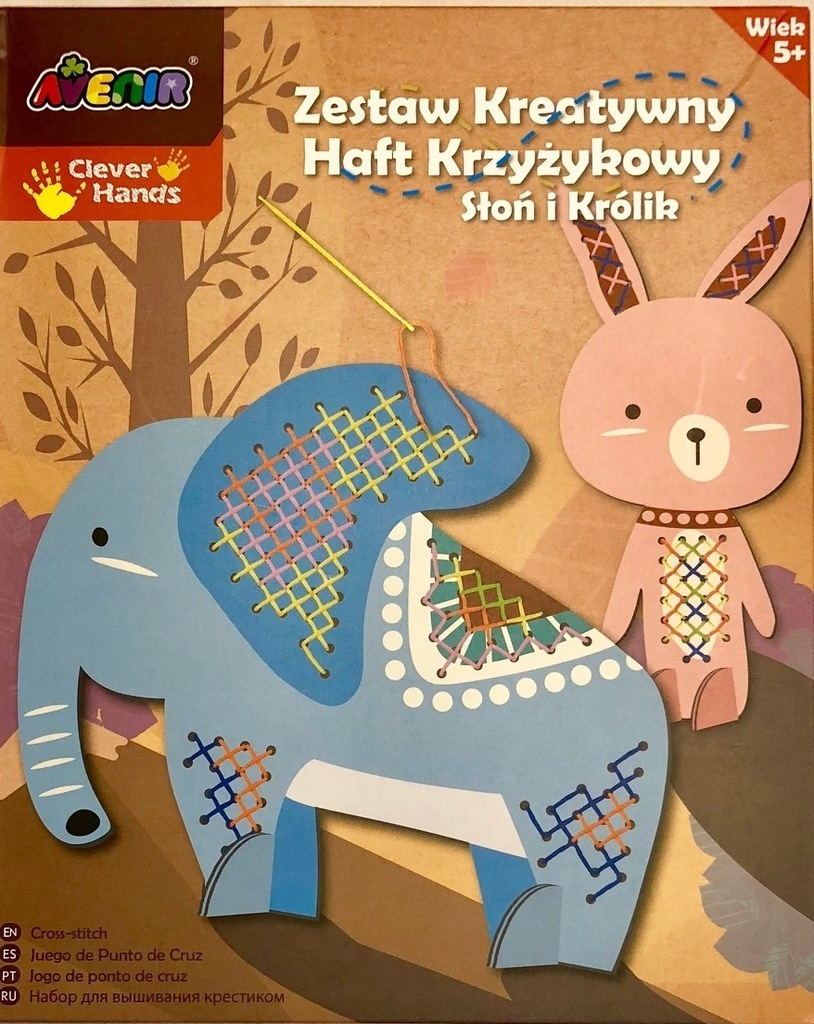 Avenir kreatívna krížiková súprava Slon a zajac