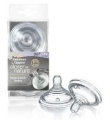 Tommee Tippee 211407 Náhradný Cumlík C2N s variabilným prietokom 0m+, 2 ks