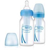 Dr. Brown's Dojčenská fľaša s úzkym hrdlom OPTIONS modré 120 ml, 2ks