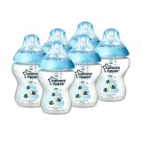 Tommee Tippee sada fliaš 6ks dekor modré, 0m+, 260 ml.