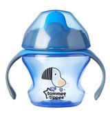 Tommee Tippee Netečúci hrnček modrý Explora First Cup 150ml, 4m+