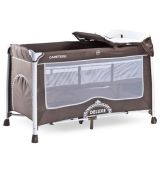 Caretero Cestovná postieľka Deluxe brown