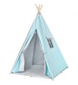 Detský luxusný stan Teepee svetlo tyrkysový