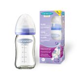 Lansinoh dojčenská fľaša sklenená NaturalWave s cumlíkom S, 160ml.