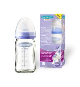 Lansinoh dojčenská fľaša sklenená NaturalWave s cumlíkom S, 160ml.