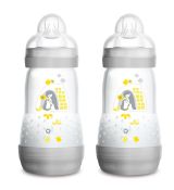 MAM Kojenecká fľaša Anti-Colic šedé 2x260ml, 2m+