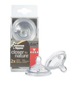 Tommee Tippee 221421 Náhradné cumlík C2N hustá strava 6 m+, 2ks