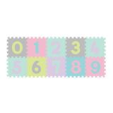 BabyOno Puzzle penové čísla pastelové 10 ks