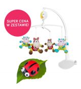 Baby Ono Kolotoč plyšové kravičky a koníky + svetlo lienka