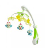 Baby Mix Kolotoč nad postieľku so svetelným projektorom zvieratka zelený