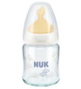 Nuk Kojenecká fľaša sklenená biela latex 120 ml, 0-6m