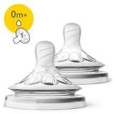 Avent SCF041/27 Cumlík Natural na prirodzené kŕmenie 1 otvor 0m+, 2 ks