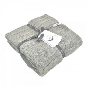 Poldaun Pletená deka šedá 100x75cm