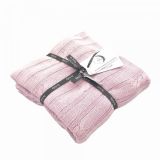 Poldaun Pletená deka ružová 100x75cm