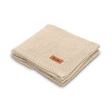 Sensillo Bavlnená pletená deka béžová 100x80 cm