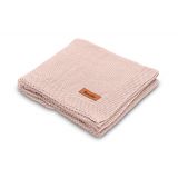 Sensillo Bavlnená pletená deka ružová 100x80 cm