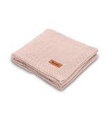 Sensillo Bavlnená pletená deka ružová 100x80 cm