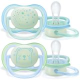 Avent SCF376/11 Silikónový cumlík Ultra Air boy 0-6m, 2ks