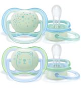 Avent SCF376/11 Silikónový cumlík Ultra Air boy 0-6m, 2ks