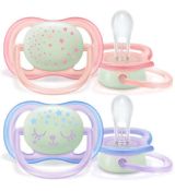 Avent SCF376/12 Silikónový cumlík Ultra Air girl 0-6m, 2ks