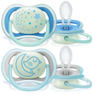 Avent SCF376/21 Silikónový cumlík Ultra Air boy 6-18m, 2ks