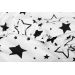Sensillo Bavlnená plachta s potlačou čierne hviezdy 120x60cm