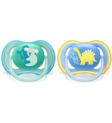 Avent SCF349/11 Silikónový cumlík Ultra air boy 18m+, 2ks