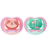 Avent SCF349/12 Silikónový cumlík Ultra air girl 18m+, 2ks