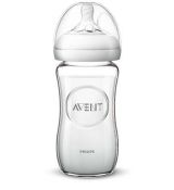 Avent SCF053/17 Sklenená detská fľaša Natural 240ml, 0m+