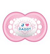 MAM silikónový cumlík Love&Affection Daddy girl 1ks, 6m+