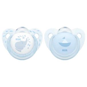 NUK Baby Rose&Blue silikónový cumlík chlapec 6-18m, 2ks