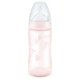Nuk Kojenecká fľaša First Choice silikón Rose&Blue 300 ml, 0-6m