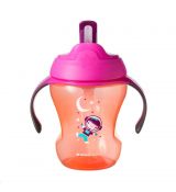Tommee Tippee Explora Detský hrnček so slamkou ružový 6m+, 230 ml.