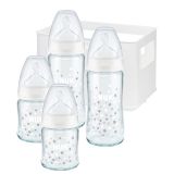 NUK Sada sklenených 4 kojeneckých fliaš First Choice 0-6m