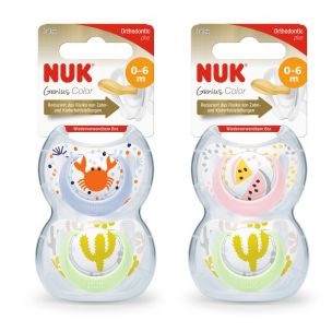 NUK latexový cumlík Genius Colour 0-6m, 2ks