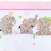 New Baby Detská zavinovačka rúžová so sloníky