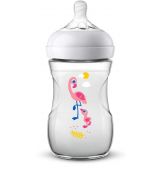 Avent SCF070/21 Detská fľaša plastová natural plameniak 260ml, 1m+